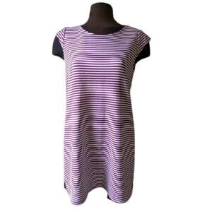 Everly Striped Cap Sleeve Shift Dress size Medium